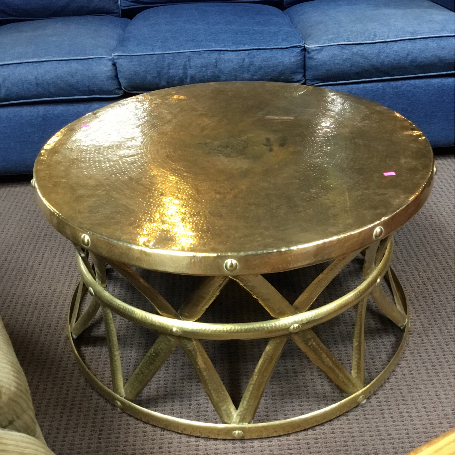 Hammered Brass Coffee Table