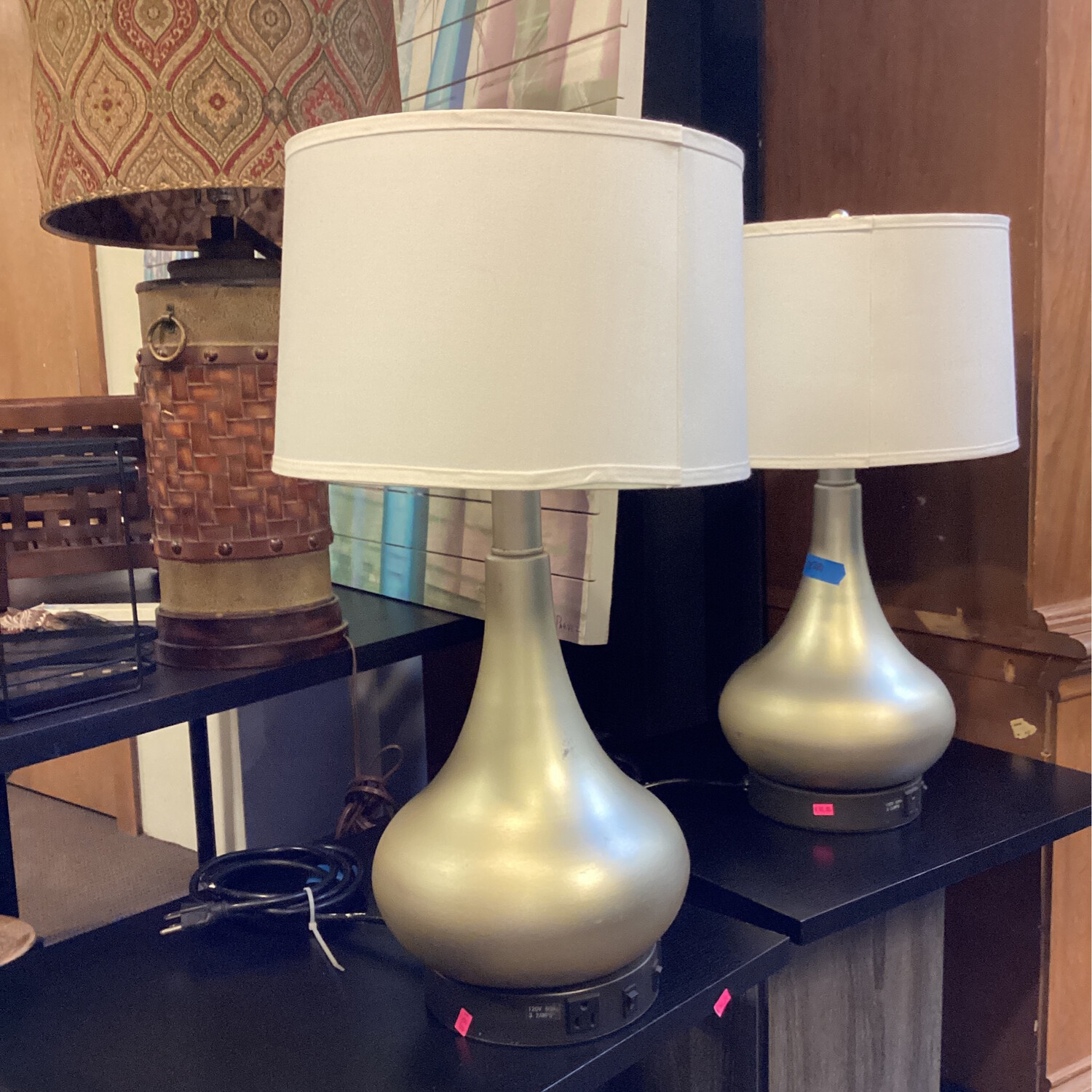 Table lamp, silver