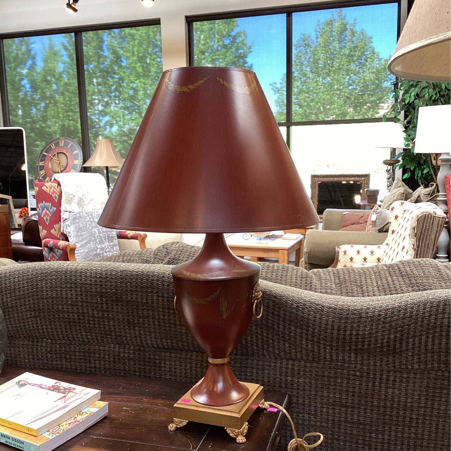 Table Lamp, red decorative 