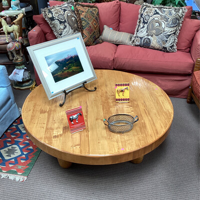 Coffee table, circular, wood