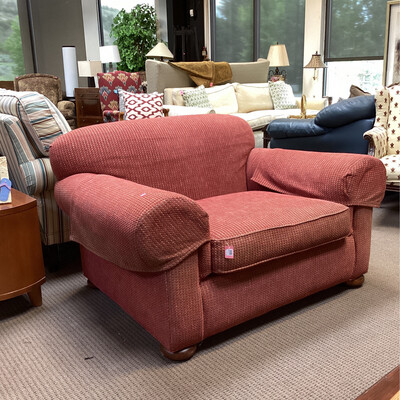 Large Cozy Red Armchair 