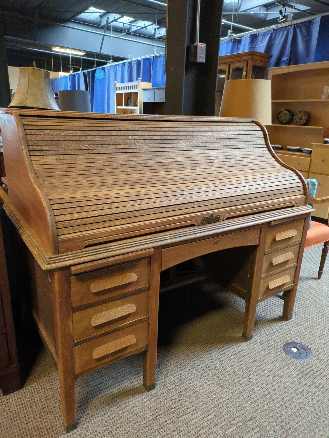 Antique Roll Top Desk