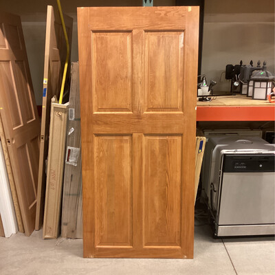 36” x 78.25” 4 Panel Brown Door