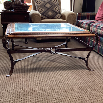 Strap Style  Metal Coffee Table