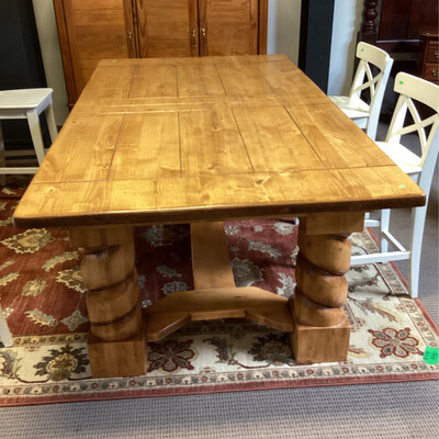 86”x45” Blonde Wood Dining Table
