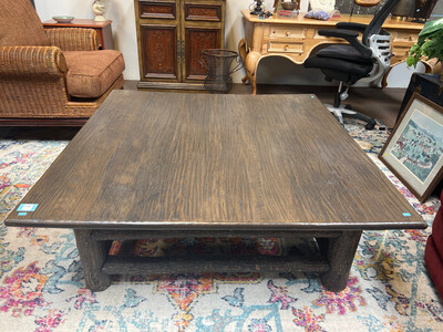 Natural Square Logged Coffee Table 