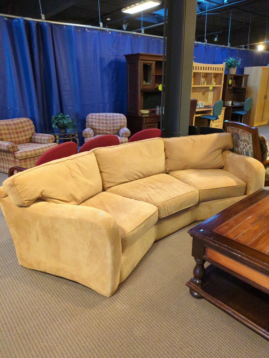 Gold Curved Sofa