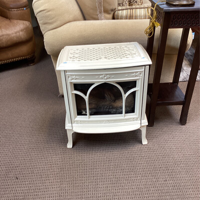 Gas Fireplace White