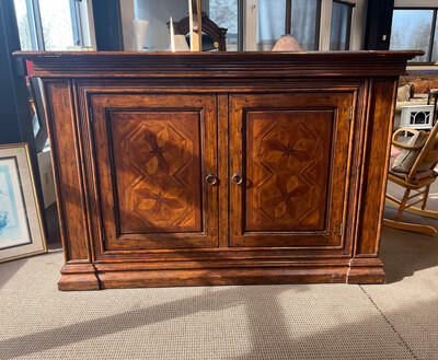 Tall Brown Credenza