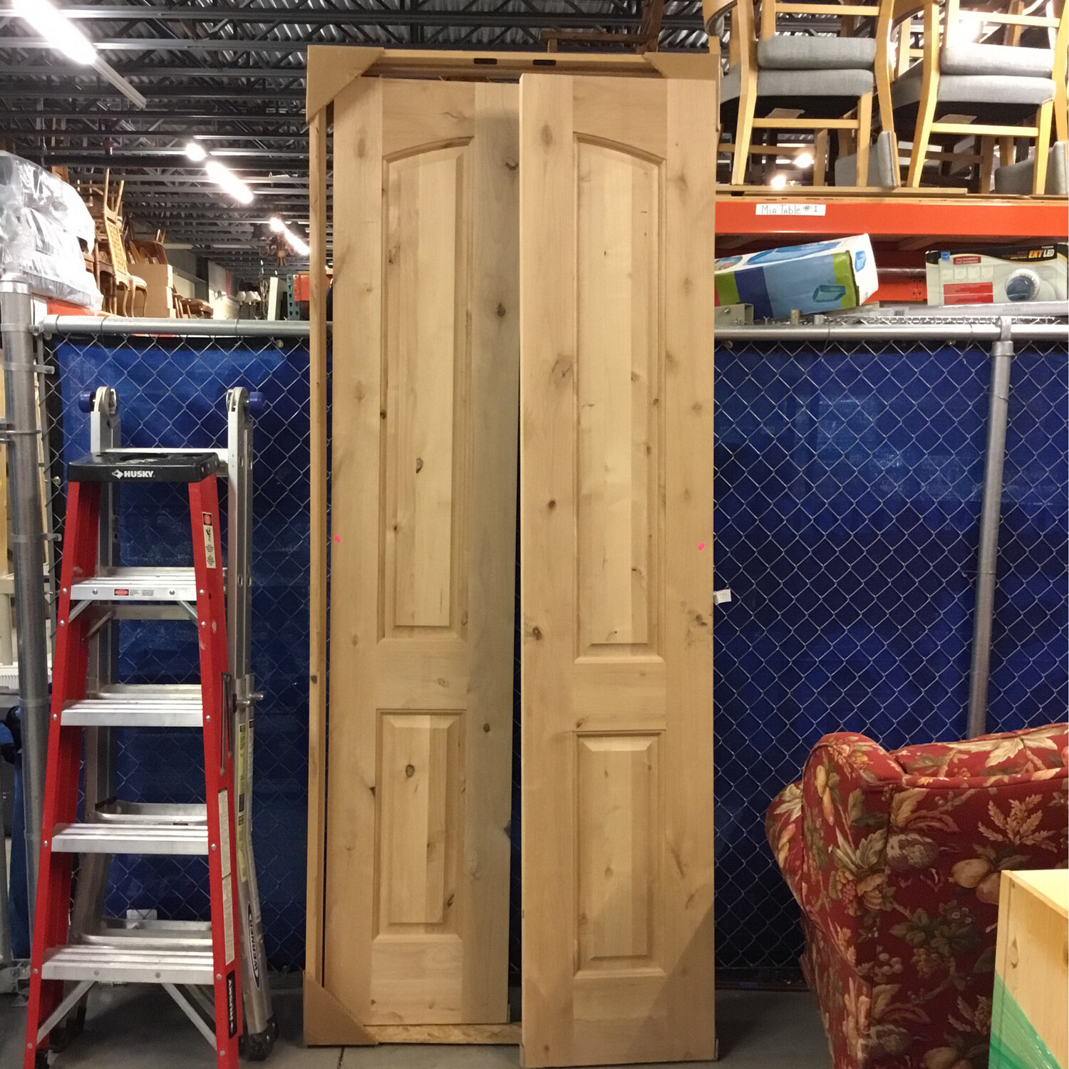39” x 96” 2 Panel Alder Mudroom Closet Doors