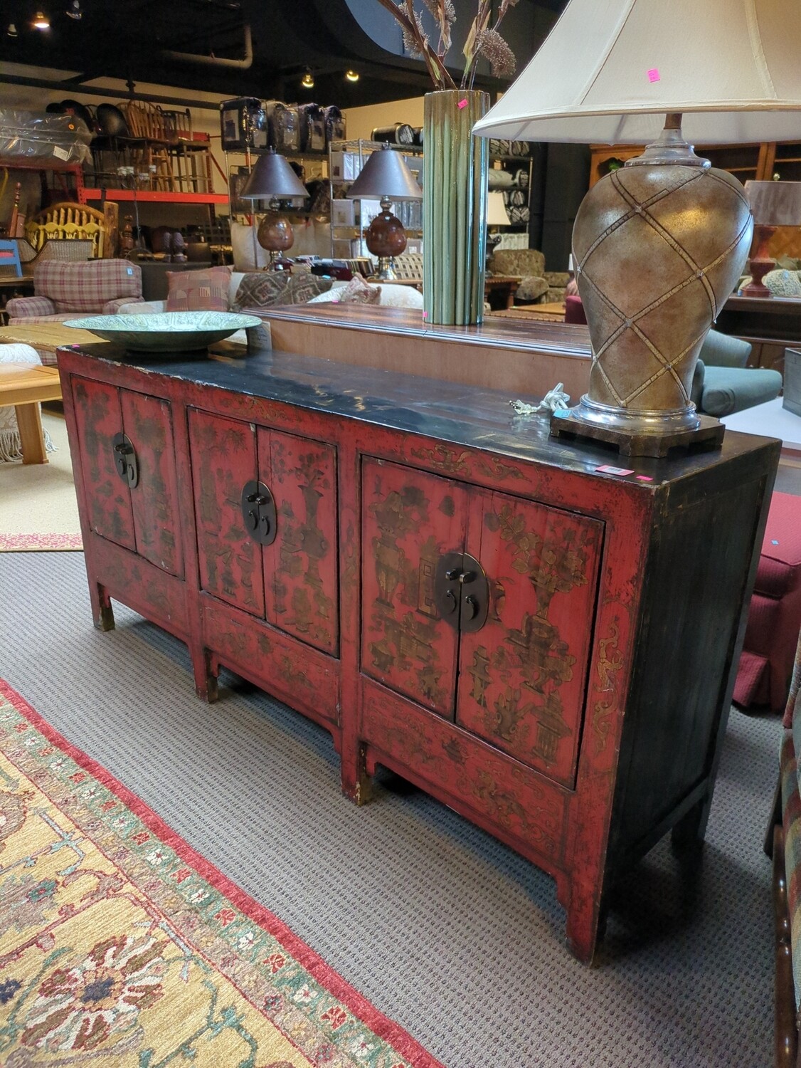 Long Red Cabinet 