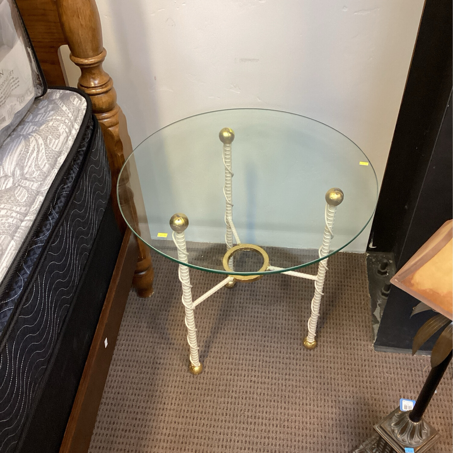 24”Round Glass Side Table