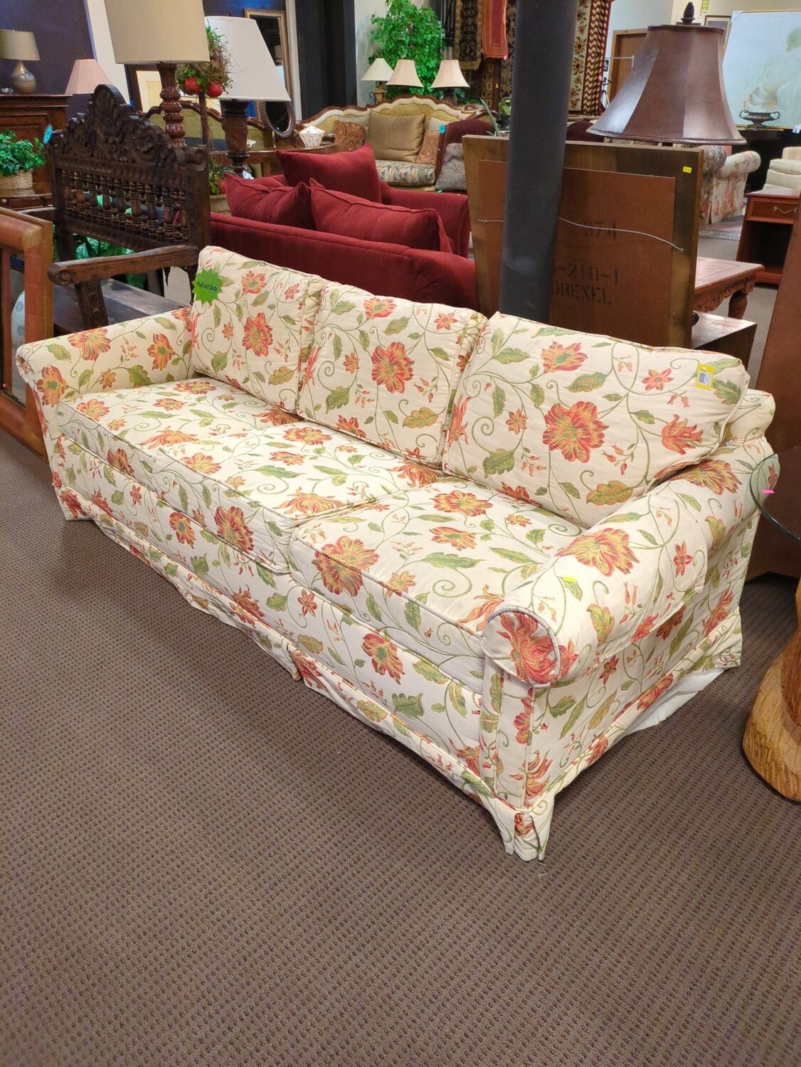 Floral Pull Out Sofa 