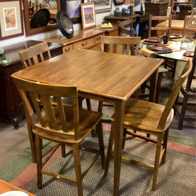 Saigon Furniture Square High Top Dining Table w/Stools