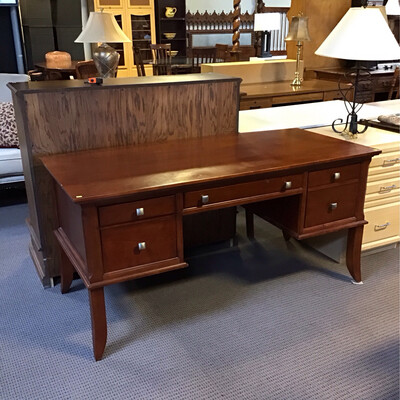 Solid Wood Curved Leg Writing Desk 