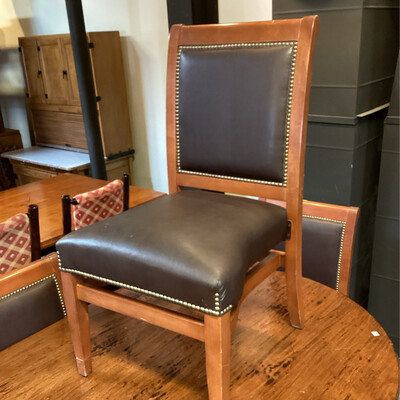 4 leather dining chair set