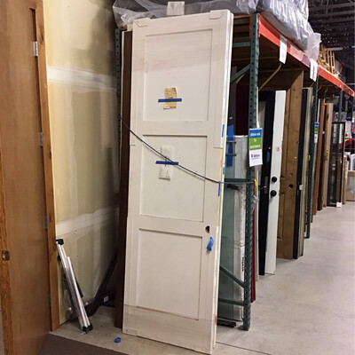 97” white 3 Panel Door