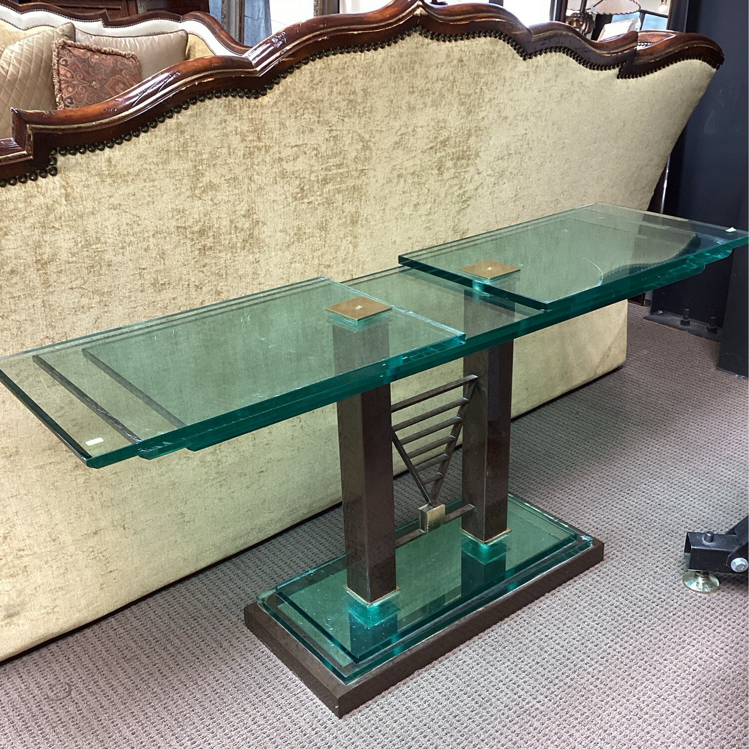 Glass accent table