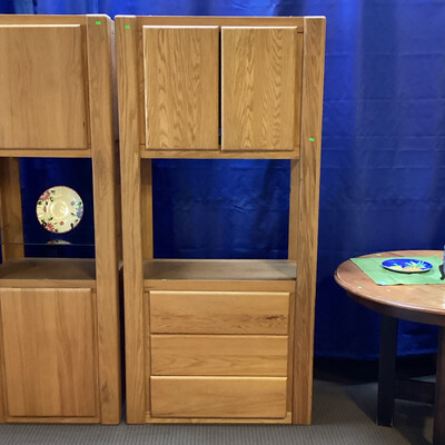 Wooden Storage Cabinet With Display