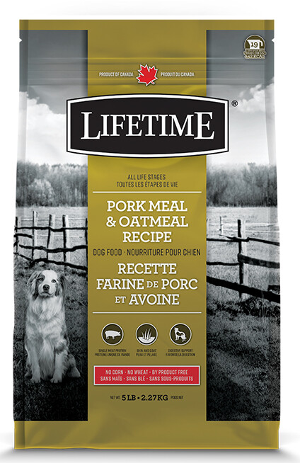 Lifetime All Life Stages Pork & Oatmeal Recipe 2.27kg