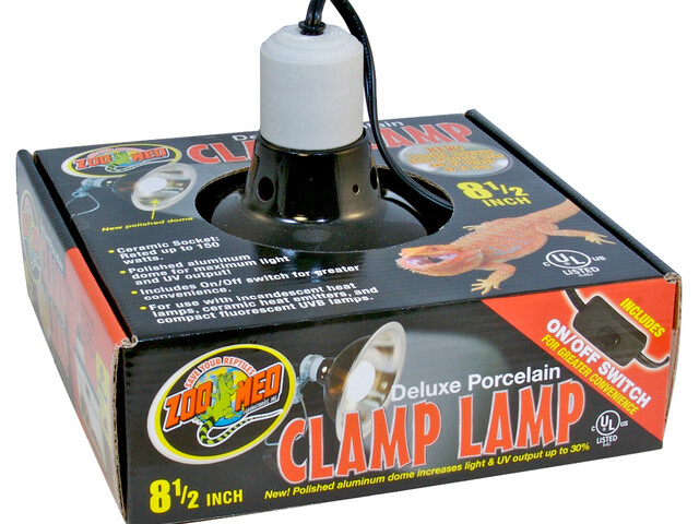 Zoo Med Deluxe Porcelain Clamp Lamp 8.5&quot; (Lf-12)