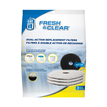 Catit Design Fresh &amp; Clear Foam/Carbon Filters, 3-Pack
