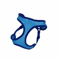 Coastal Comfort Soft Wrap Adjustable Dog Harness - 5/8in x 19in-23in Small Blue