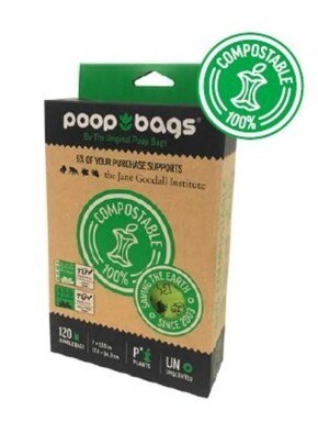 Poop Bags Compostable Handle Tie, 120 Bags, Unscented
