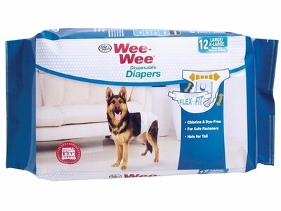 Four Paws Wee-Wee Disposable Diapers. Large