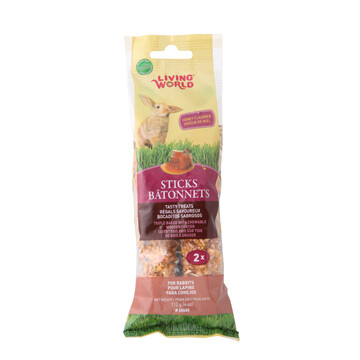 Living World Rabbit Sticks - Honey Flavour - 112 g (4 oz) - 2-pack