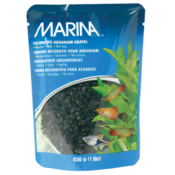 Marina Black Decorative Aquarium Gravel, 450G (1 Lb)