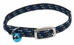 Coastal Li'l Pals Elasticized Safety Kitten Collar with Reflective Threads 5/16" x 8" Blue