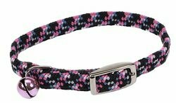 Coastal Li&#39;l Pals Elasticized Safety Kitten Collar with Reflective Threads 5/16&quot; x 8&quot; Neon Pink
