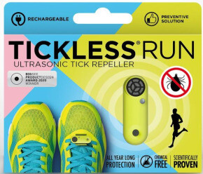 TICKLESS Run Rechargeable Ultrasonic Tick Repeller, Neon Green