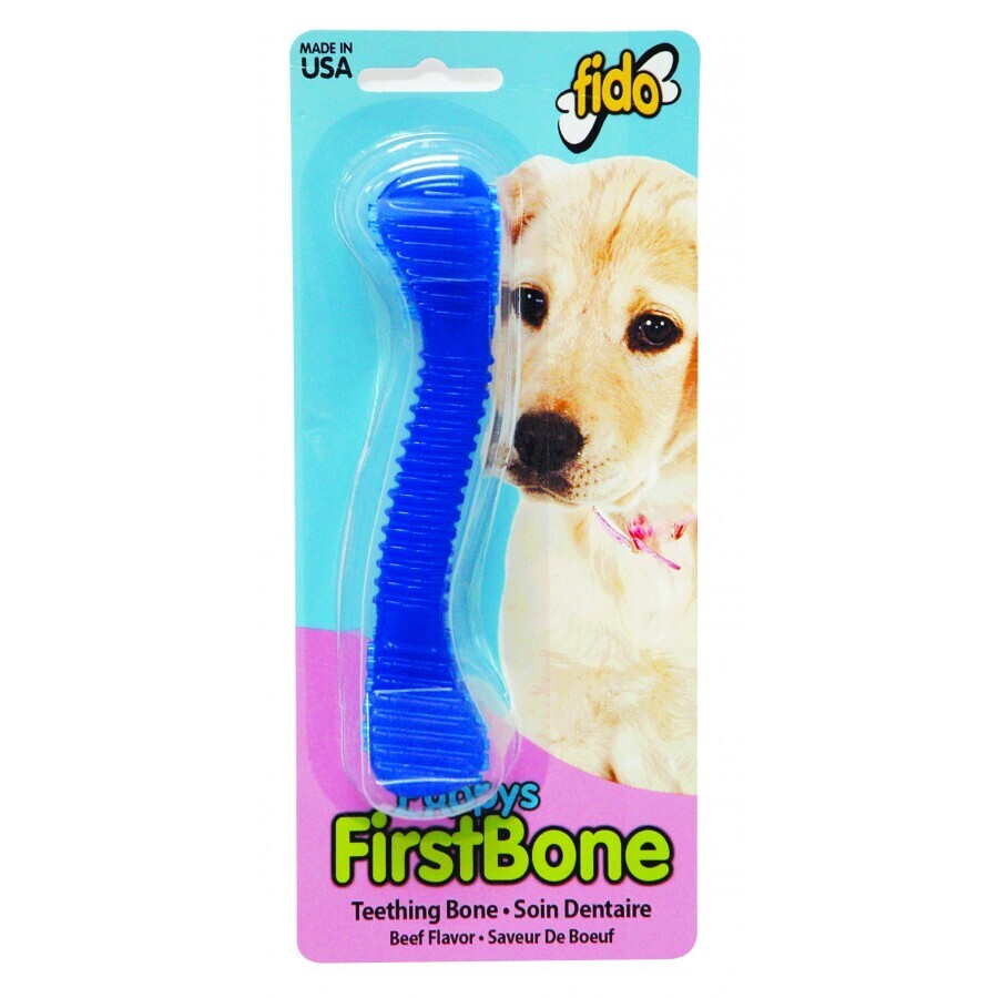 FIDO PUPPYS First Bone - Mid Blue 5.25 in