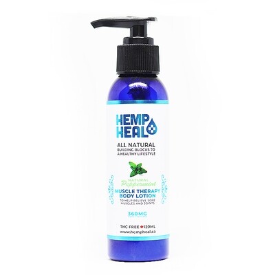 Hemp Heal Muscle Therapy Lotion, Peppermint 360mg