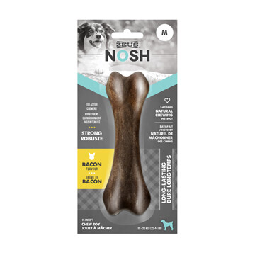 Zeus NOSH STRONG Chew Bone - Bacon Flavor - Medium - 15 cm (6 in)