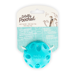 Totally Pooched Huff&#39;n Puff Rubber Ball, Teal