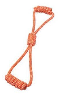 Bud-Z Rope Two Handles with Knot Orange Dog 1PC 15in