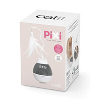 Catit PIXI Spinner Electronic Cat Toy - White &amp; Grey