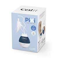 Catit PIXI Spinner Electronic Cat Toy - White & Blue