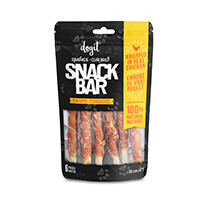 Dogit Snack Bar Rawhide - Chicken-Wrapped Twists - 6 pcs (10 cm/4 in)