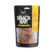 Dogit Snack Bar Rawhide - Chicken-Wrapped Donuts - 2 pcs (7.6 - 8.8 cm/3 - 3.5 in dia.)