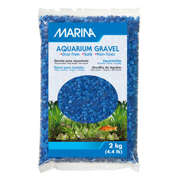 Marina Decorative Aquarium Gravel, Blue Tone On Tone, 2Kg (4.4 Lb)
