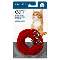 Catit Nylon Tie-out - Red - 4.5 m (15 ft)