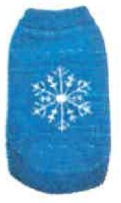 Doggie-Q Blue w/Snowflake Sweater, 6&quot;