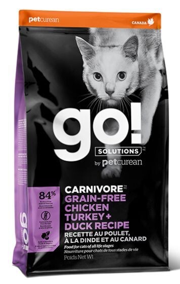 Go Carnivore Grain Free Chicken Turkey Duck Cat 16lb