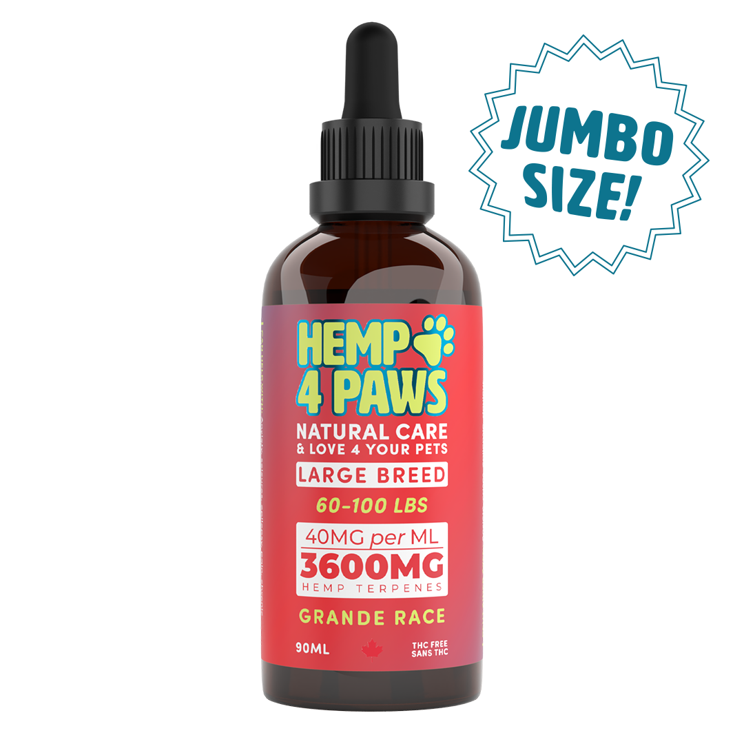 Hemp4Paws Large Breed Hemp Oil 3600mg, 60-100lbs, 90ml