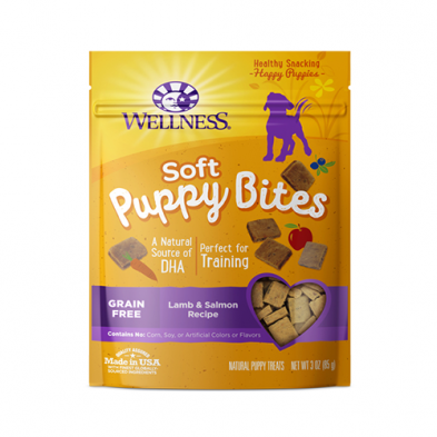 Wellness Puppy Bites Soft Lamb & Salmon Recipe Dog Treat 3.5oz