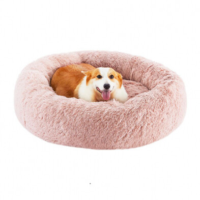 BEST FRIENDS BY SHERI SELF WARMING DONUT BED IN SHAG FAUX FUR MAUVE LARGE (36" X 36")